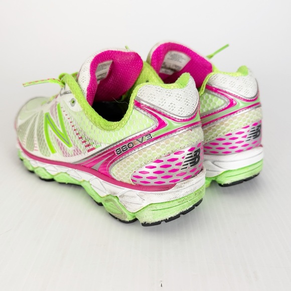 New Balance 880v3 Neon Green Pink Athletic Running Sneakers Shoes - Picture 2 of 5